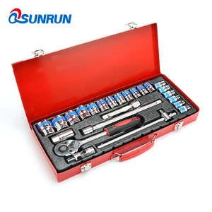 24 шт., набор автомобильных гаечных ключей, 12 дюйма, с удлинителем, универсальное соединение, скользящая Т-образная головка