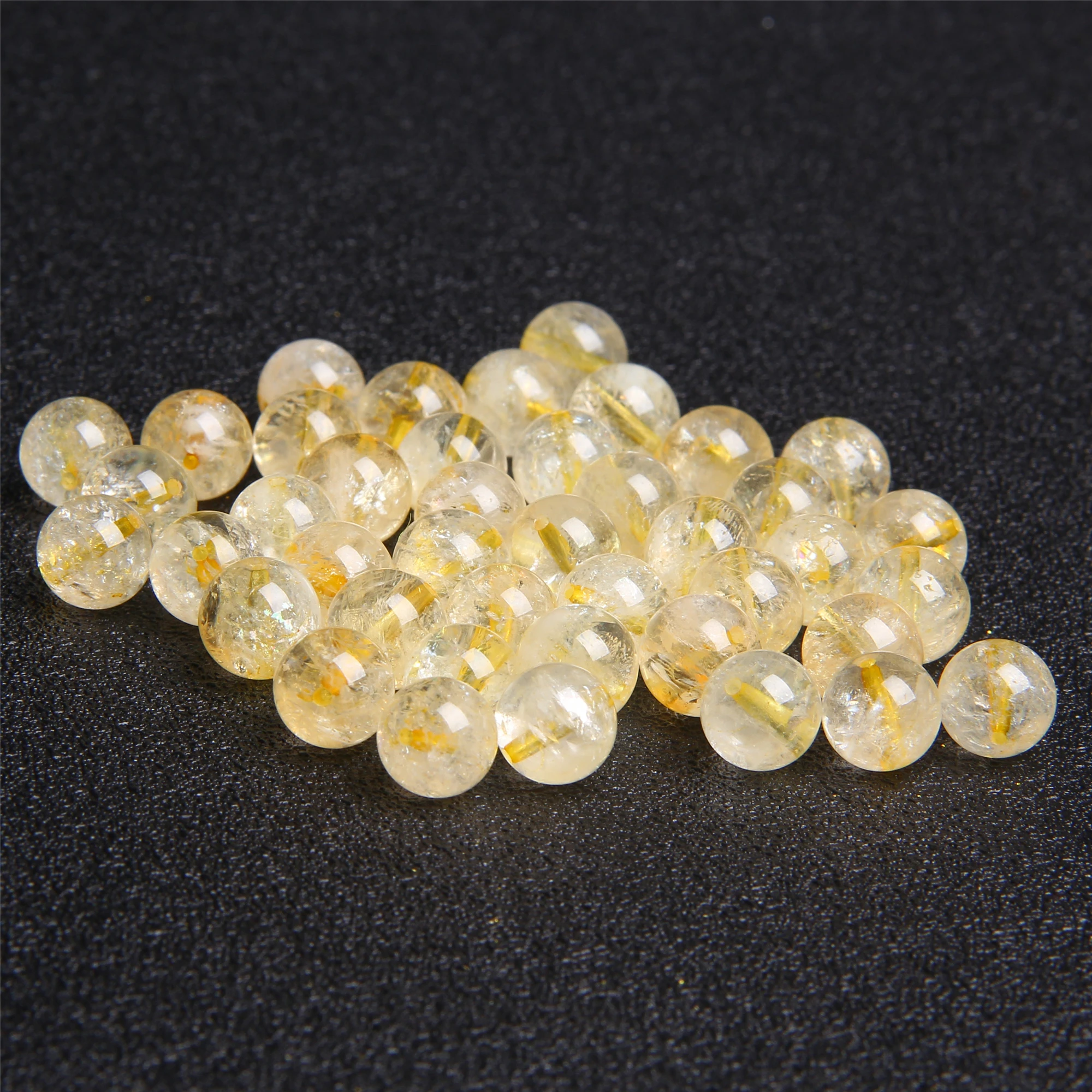 Оптовая продажа бусины из натурального камня цитрина высокого качества 6 8 10 мм