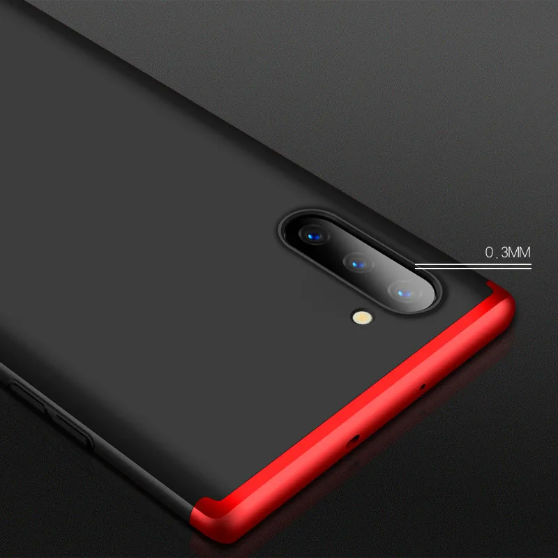 Чехол для samsung Note 10 с защитой на 360 градусов Матовый Жесткий чехол Galaxy Plus