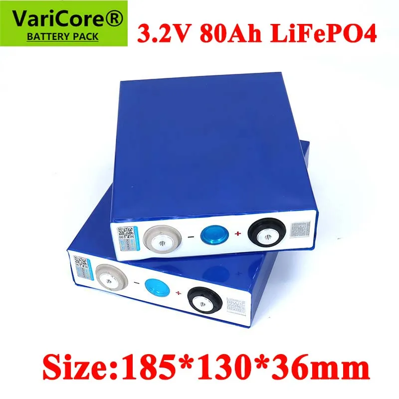 2 шт. 3 V 80Ah LiFePO4 аккумулятор литий железо phospha 80000 мА/ч 12V 24V 240A мотоцикл