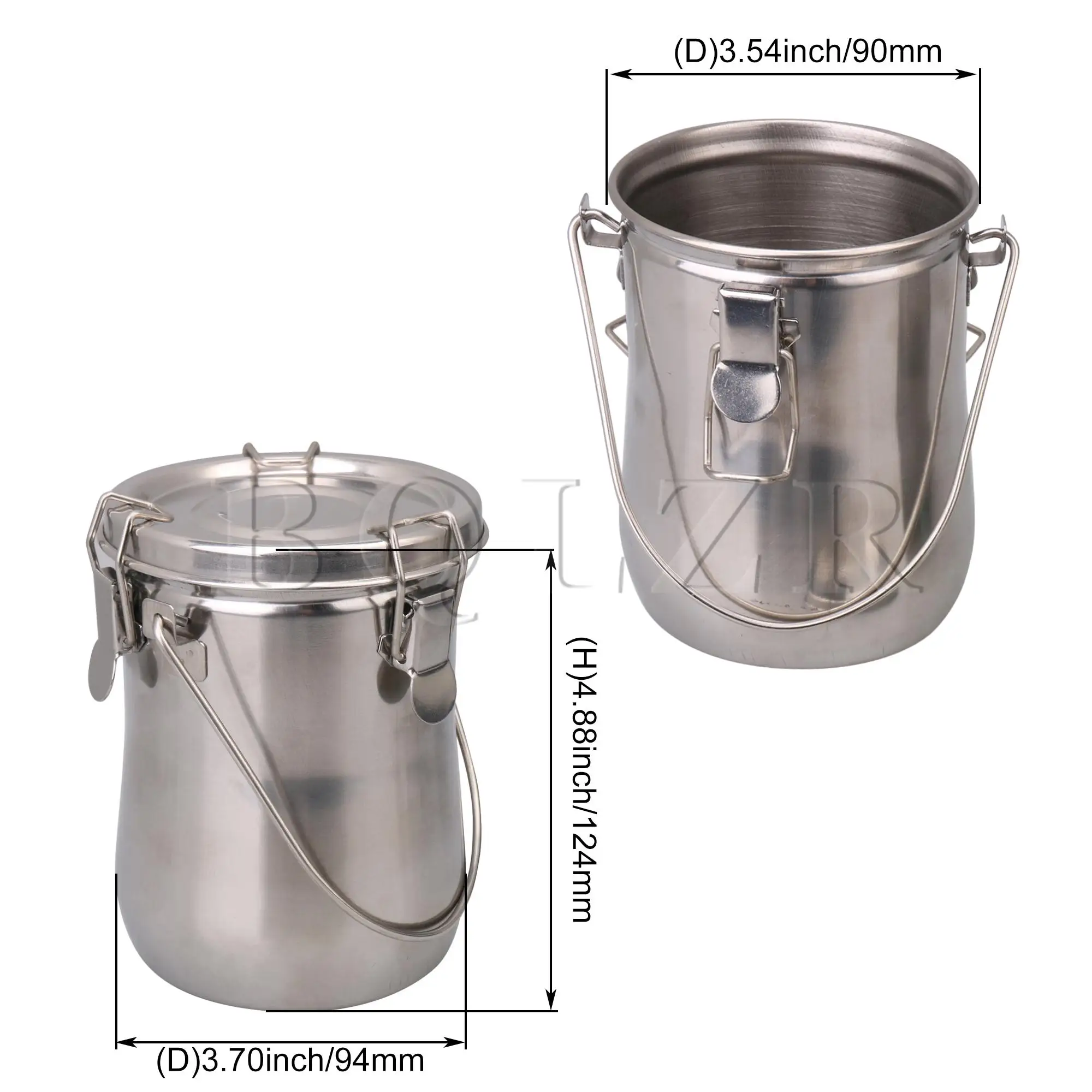 

BQLZR 9.5x12.4cm Large Stainless Steel Oil Painting Large Pen Washing Bucket