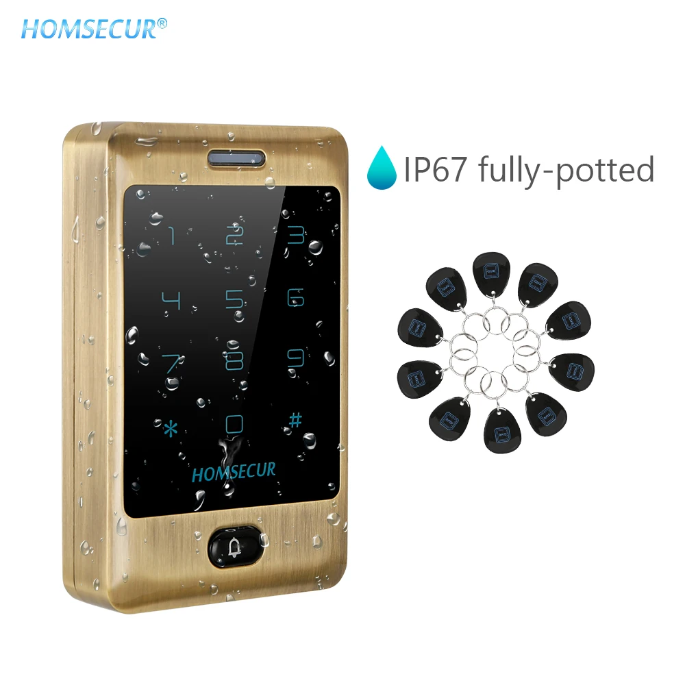 HOMSECUR водонепроницаемый антивандальный автономный 125 кГц RFID ID металлический