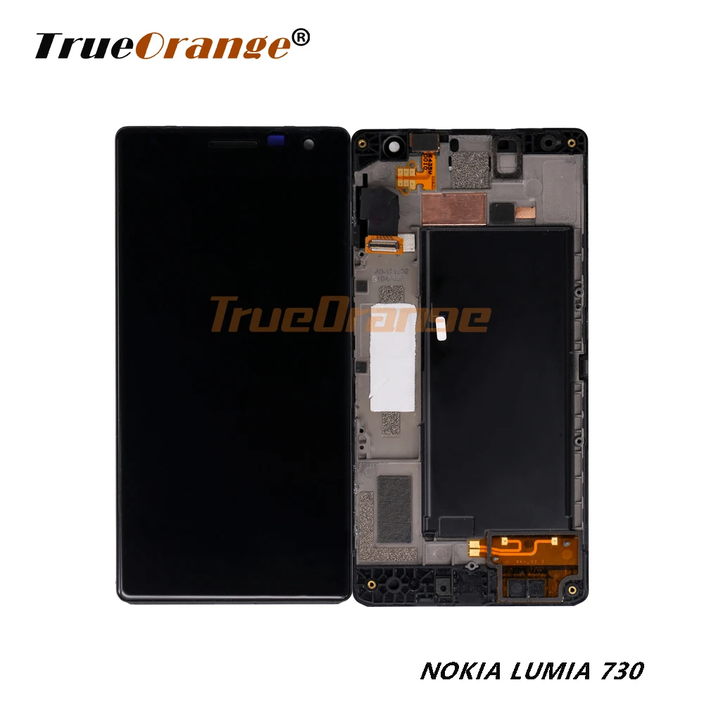 100% Оригинальный ЖК дисплей для Nokia Lumia 730 735 дигитайзер сенсорного экрана в сборе с