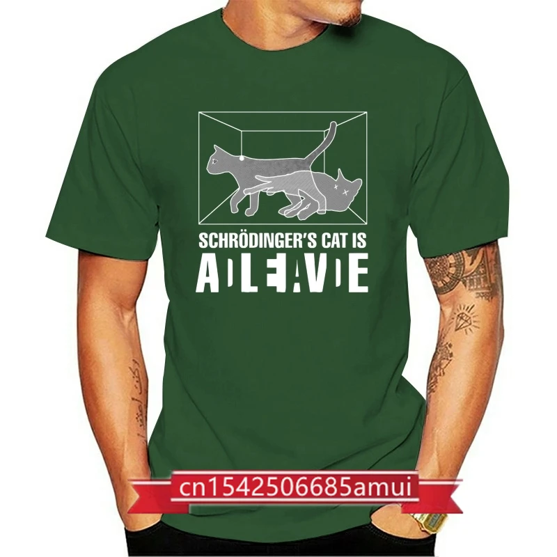 

Schrodinger - Mens T-Shirt - Physics Funny ScienceNew T Shirts Funny Tops Tee New Unisex Funny Tops