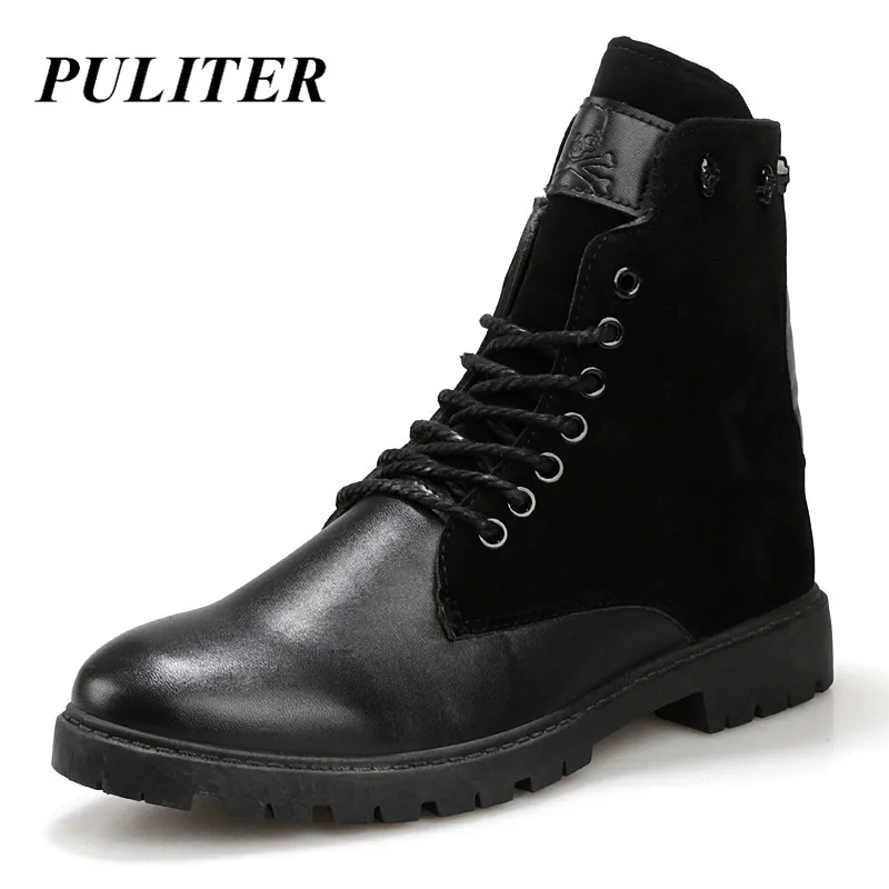 Мужские Ботильоны повседневные кожаные ботинки с черепом дорогой итальянский