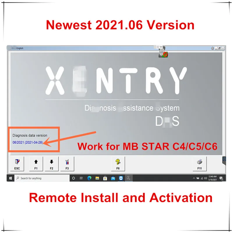 

Newest Version Xentry V2021.06 software install and activation remote WIN10 64bit profession system MB STAR SD C4/C5/C6 software