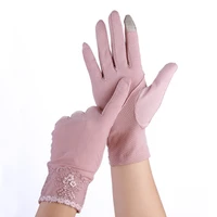 women summer driving gloves spring touch screen thin lace mitten fashion sunscreen anti uv slip resistant outdoor glove