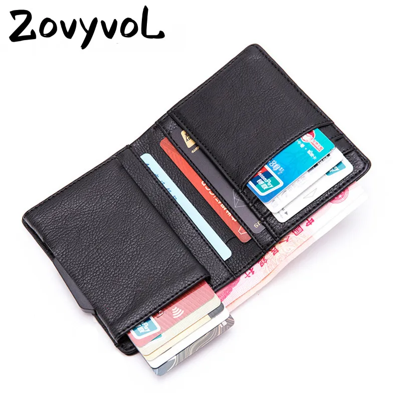 ZOVYVOL Новый 2019 PU кожаный RFID модный кошелек алюминиевая коробка высокого качества