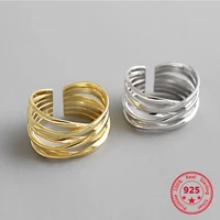 hot selling korean version s925 sterling silver line winding rings for women personality geometry rings exquisite jewelry gifts