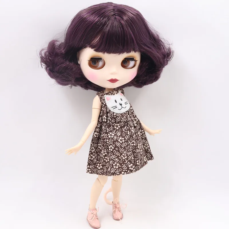 ICY Nude Blyth кукла на заказ № BL135/950 фиолетовый микс каштановые волосы белый цвет кожи 1/6 bjd, pullip, licca, jerryberry