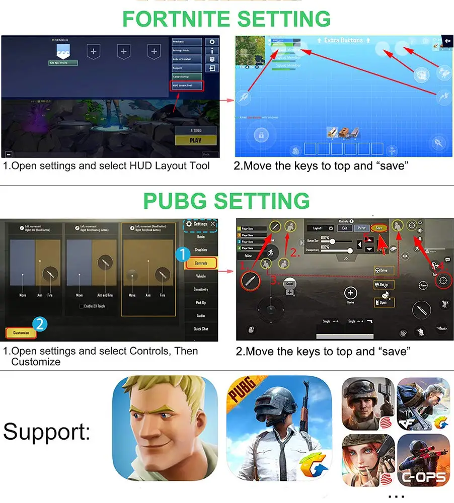 Геймпад Pubg контроллер Android джойстик мобильный игровой коврик игровой контроллер портативные плееры WinexFor IPhone Xiaomi с охлаждающим вентилятором