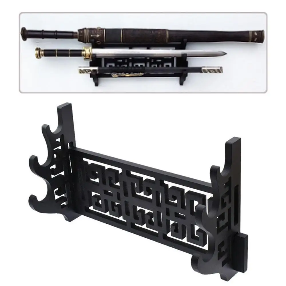 

3-Tier Wall Mount Bracket Black for Katana Sword Display Stand Home Decor
