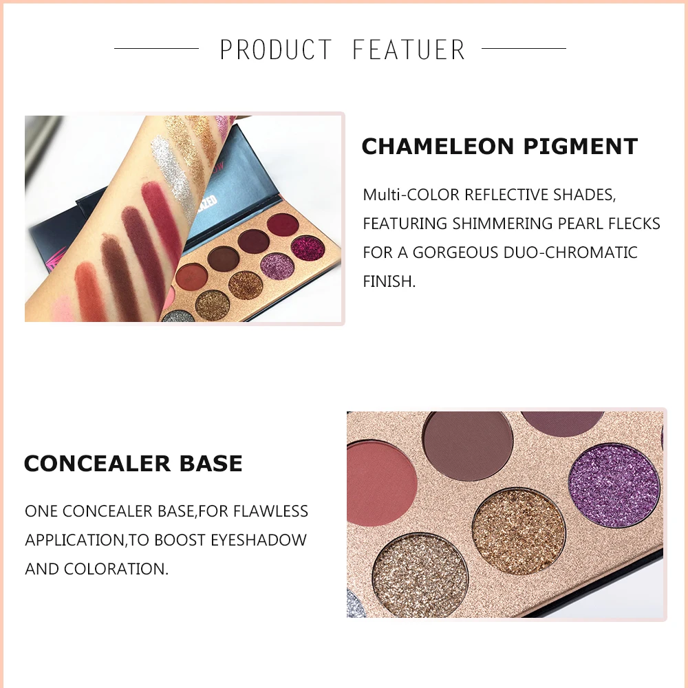 Beauty Glazed 10 цветов мерцающие блестящие матовые тени для век Палитра Косметика