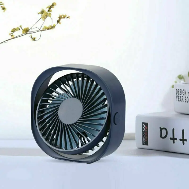 

Portable Mini Fan Cooling USB Desktop Fan 3 Speed With 360 Rotation Adjustable Angle For Office Outside Traveling