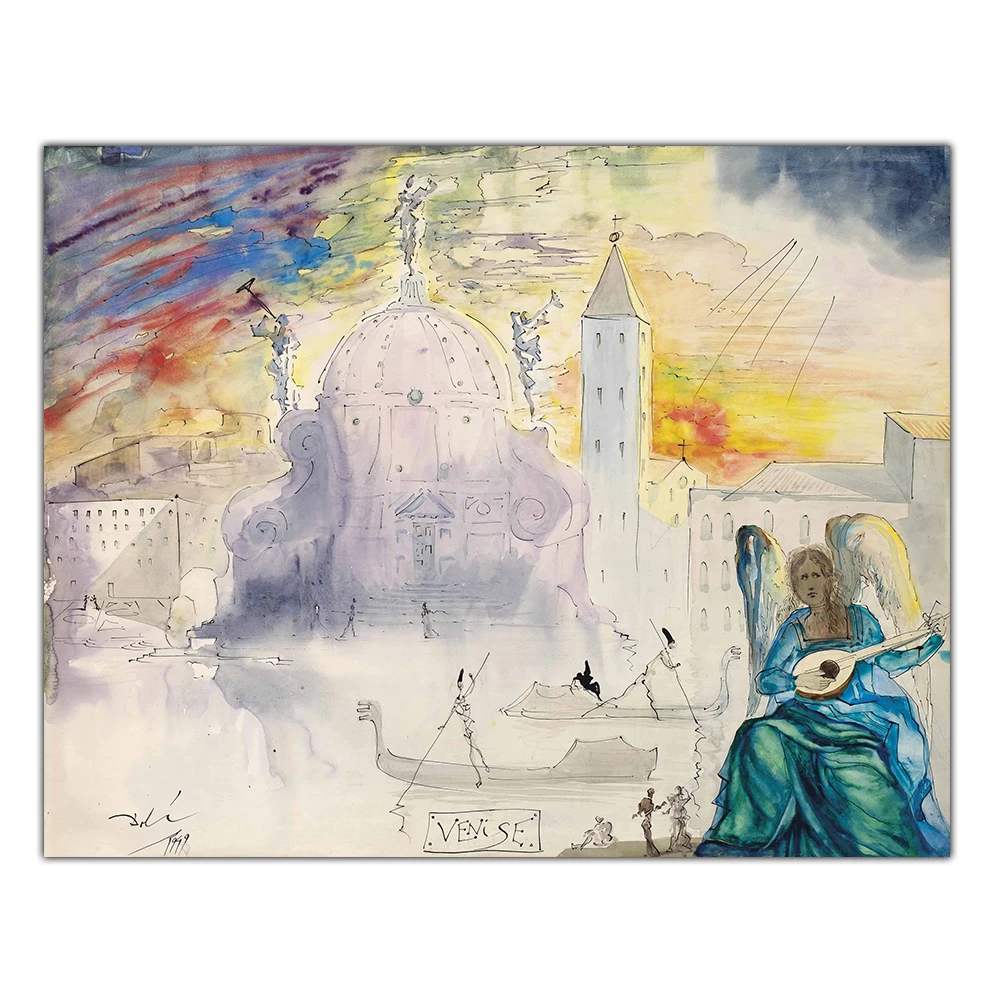 Citon Salvador Dali venvenise Canvas холст искусство картина маслом художественное оформление