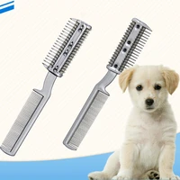 professional dog brush comb puppy cat hair trimmer slicker gilling brush blade comb quick cleaning tool for pet grooming comb
