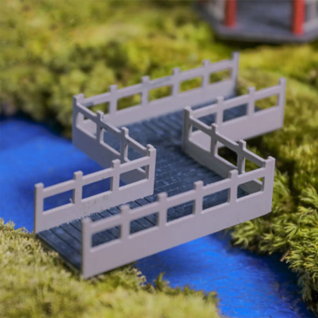 Dise&ntilde;o de puente figurita para jard&iacute;n mesa de arena dise&ntilde;o DIY modelo de construcci&oacute;n-0