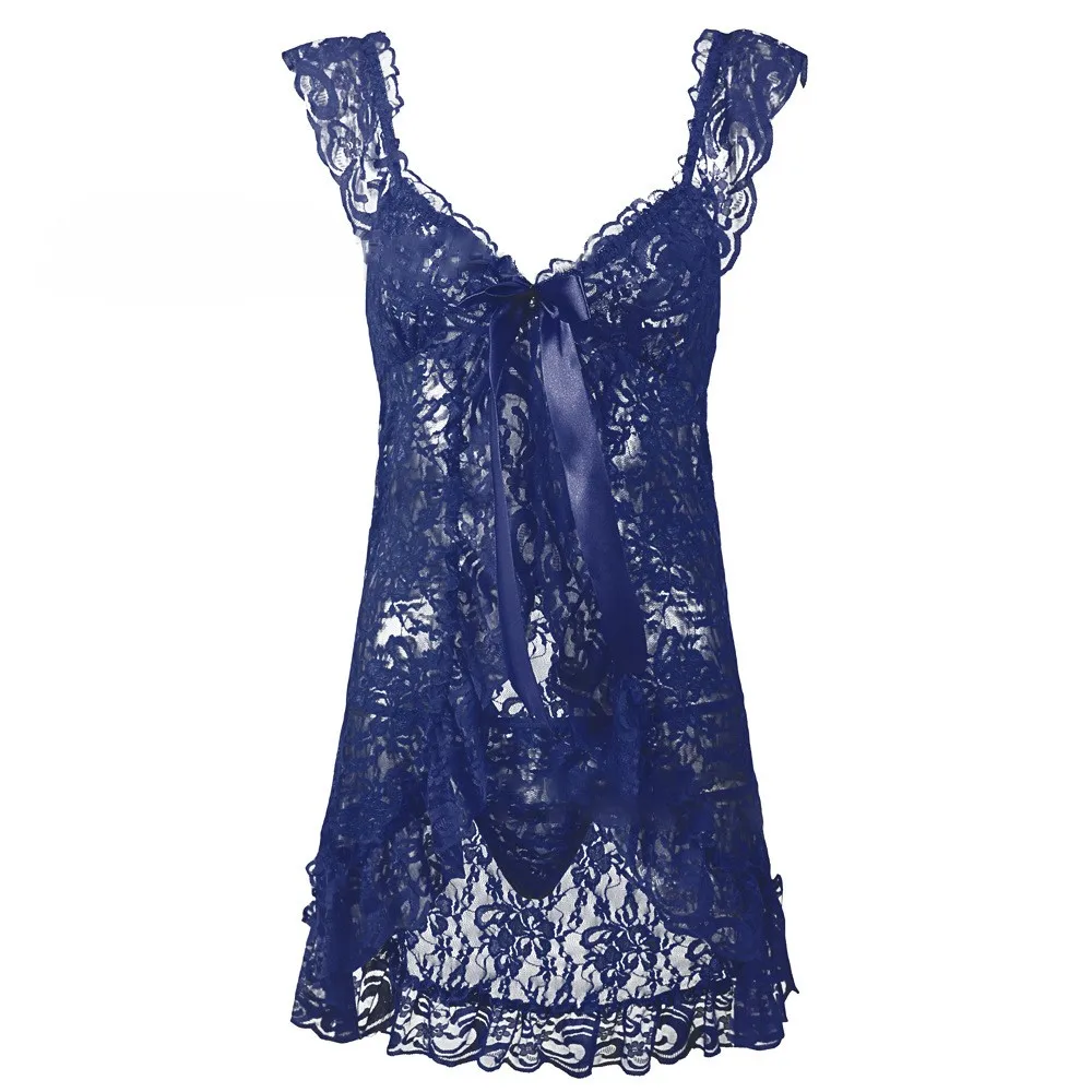 

Sexy Lingerie Women Underwear Sleepwear Lace Dress G-string Nightwear Sexy Lingerie For Women Nightgown