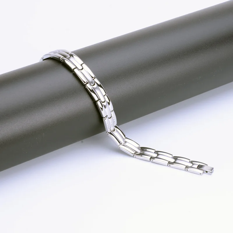 Мужской 4 элемента черный магнитный терапевтический браслет с отрицательными