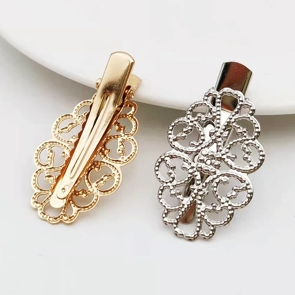 20 шт. серебристые/золотистые металлические челки 39 х20 мм |