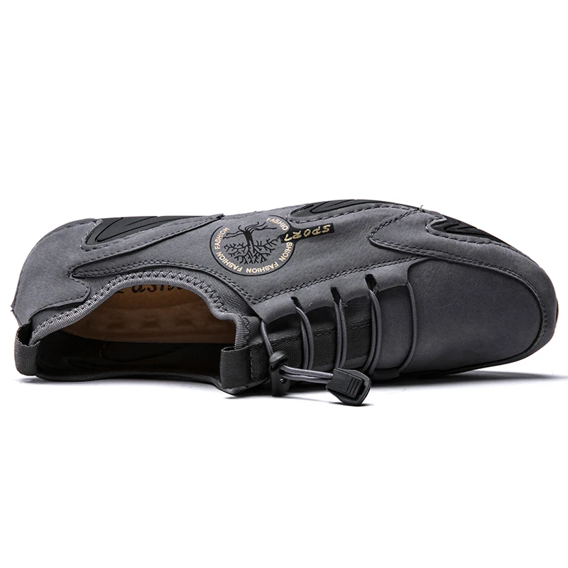 

Men Casual Shoes Leather Fashion Men Sneakers Handmade Breathable Mens Loafers Moccasins Lightweight Boat Shoes Plus Size 38-48