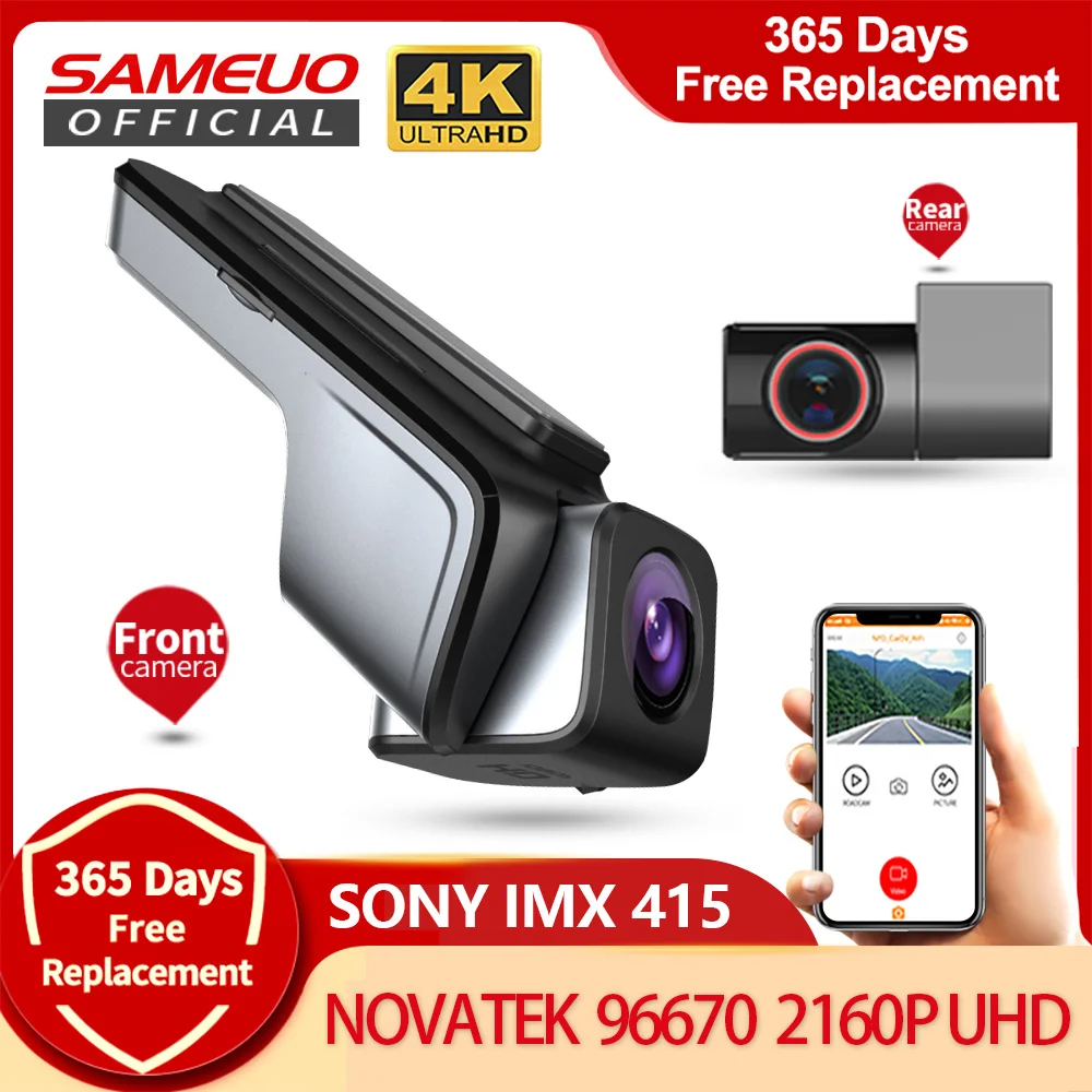 Sameuo U1000Pro Автомобильный dvr видеорегистратор с разрешением 4k видео рекордер