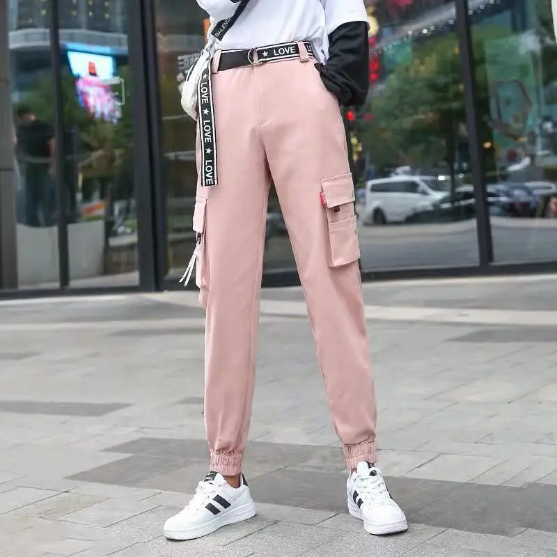 EACHIN женские свободные уличные штаны шаровары модные с высокой талией по