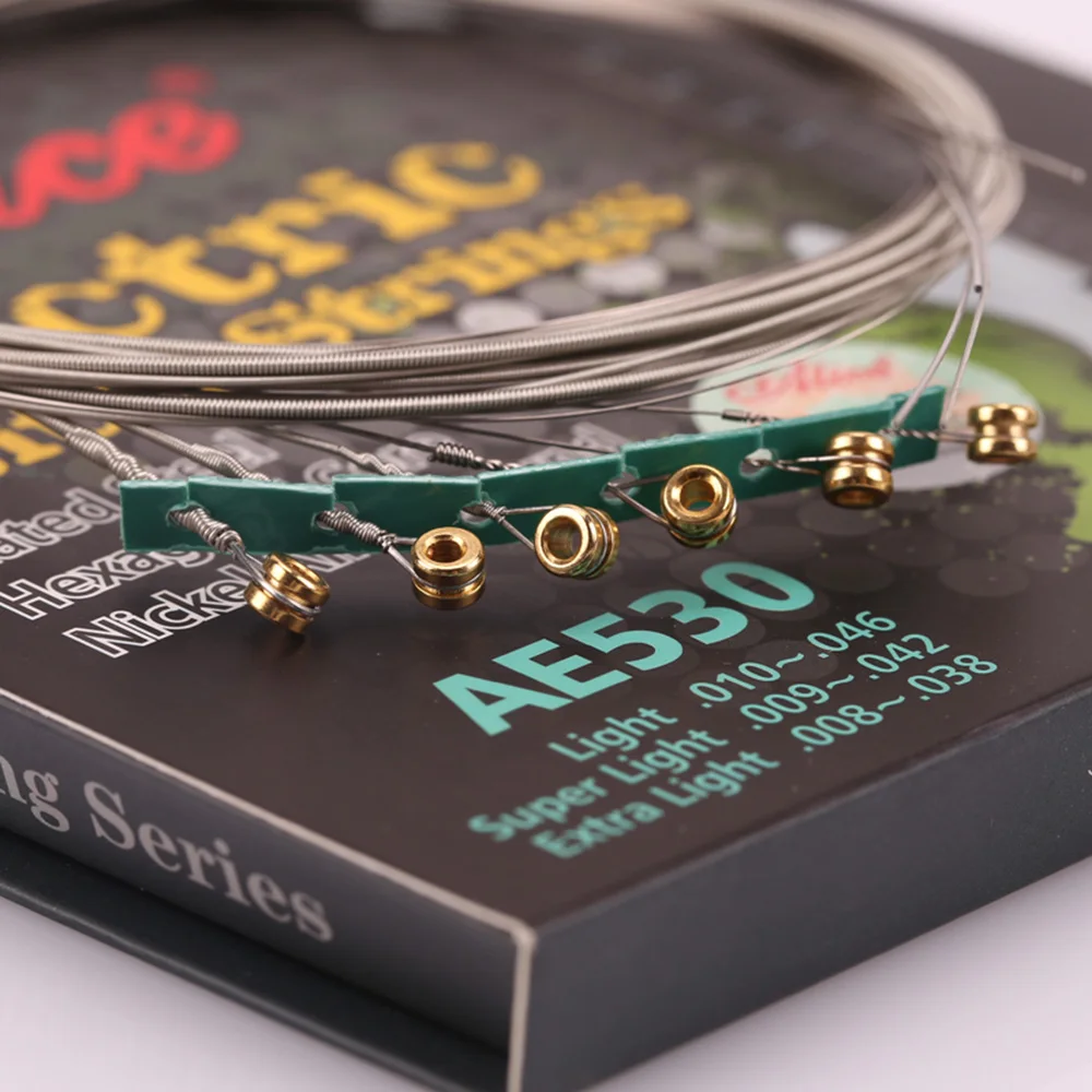 alice ae530 elektrische gitarre saiten 1st 6th set überzogene stahl hexagonal core nickel legierung wicklung licht super extra free global shippi