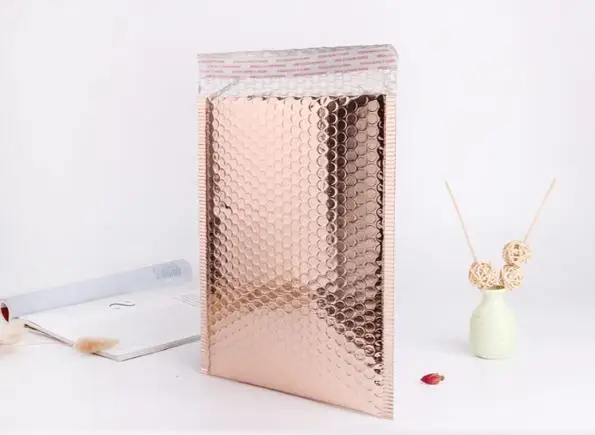 50 шт./лот светло-золотое покрытие бумажные Пузырьковые конверты пакеты для