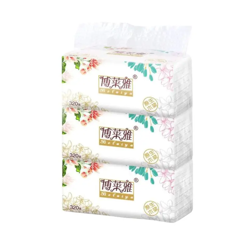 

3-Ply Facial Tissue, Soft Facial Paper, 320 Tissues per Pack, Household Kleenex Toilet Paper, Soft Skin-Friendly Paper Towels
