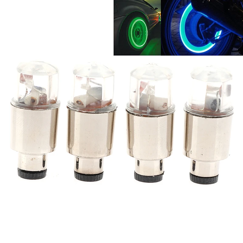 

4Pcs Multi Colour LED Cars Wheel Caps For Tire Bike Auto Wheel Decor LED Tire Valve Caps Car Bicycle Motorcycles