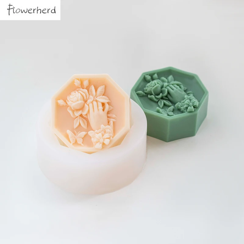 

Creative Cake Decoration Accessories Hand-held Rose Silicone Soap Mold Epoxy Resin Molds Candle Mold Chocolate Mold