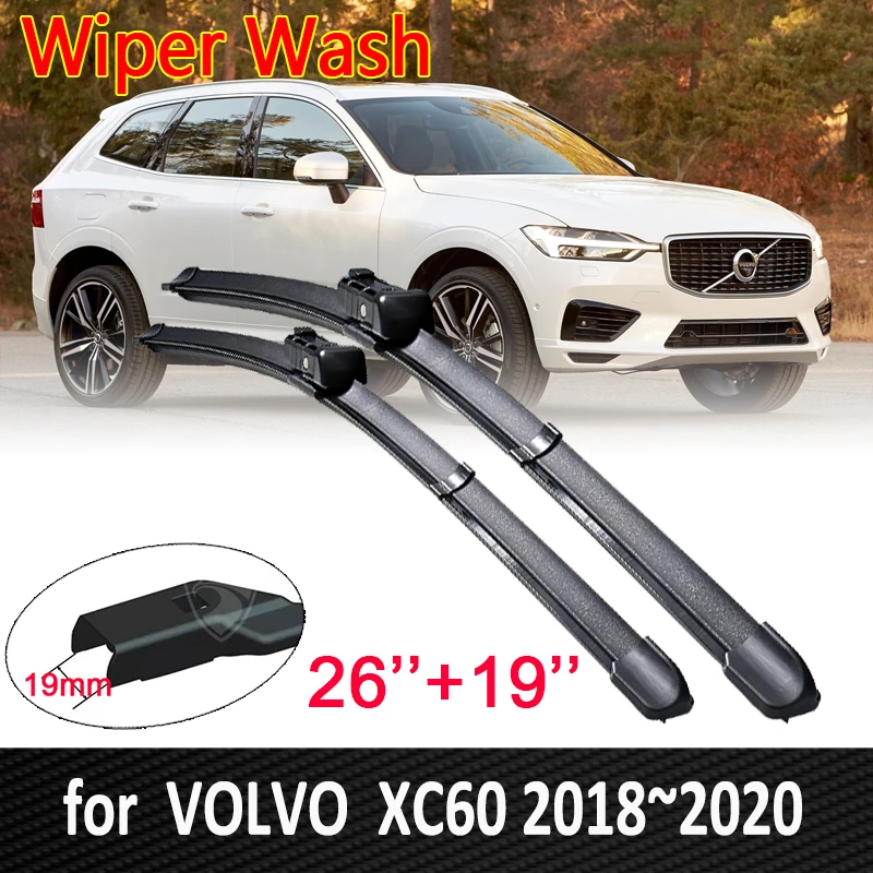 

for VOLVO XC60 2018 2019 2020 MK2 Car Wiper Blades Front Windshield Wipers Brushes Car Accessories MK2 RDesign T4 T5 T6 D4 D5
