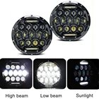 2 шт. 7 дюймов светодиодный фар головного света с Halo Кольцо янтарь поворотник для lada niva 4x4 suzuki samurai 7 