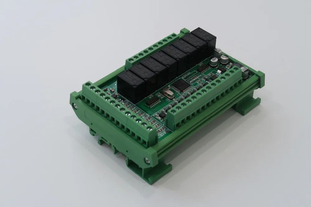 Modbus RTU 8 способ релейный модуль 8AI 1AO аналоговый вход, выход 485 Связь доска 8DI/8DO Цифровой Реле промышленный модуль