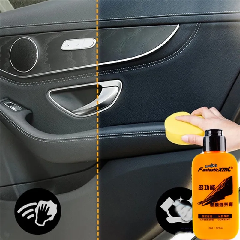 CARPRIE Car Interior Coating Polish Leather Renovated Paste Agent Cleaner Automotive Maintenance + Sponge | Автомобили и