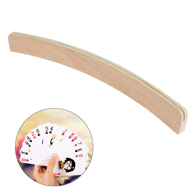 

1Pcs Wooden Playing Card Holder Poker Party Playing Accessories Poker Base Stand