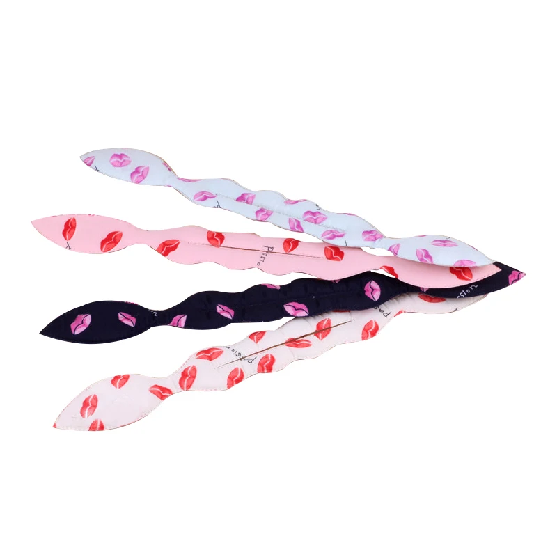 

Multicolor Hair Bands Convenient Curling Iron Print Magic Clip Wire Bow Curling Lazy Knotted Headband Hair Band Twist Maker