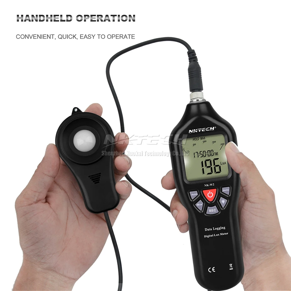 Автоматический цифровой люкс светильник NKTECH FC USB регистратор метр запись