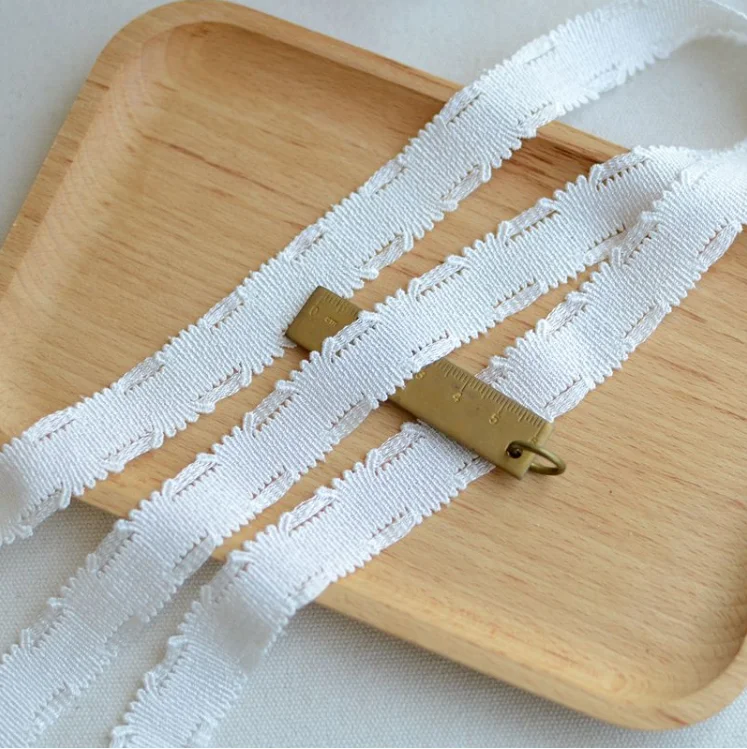 2 м белый хлопок DIY Планки цветочный дизайн и кружевной отделкой свадебные туфли