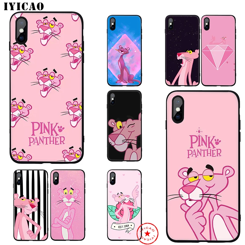 IYICAO Розовая пантера мягкий чехол для iphone 11 Pro Xr Xs Max 6 6s 7 8 Plus 5 5S Se Силиконовый ТПУ |