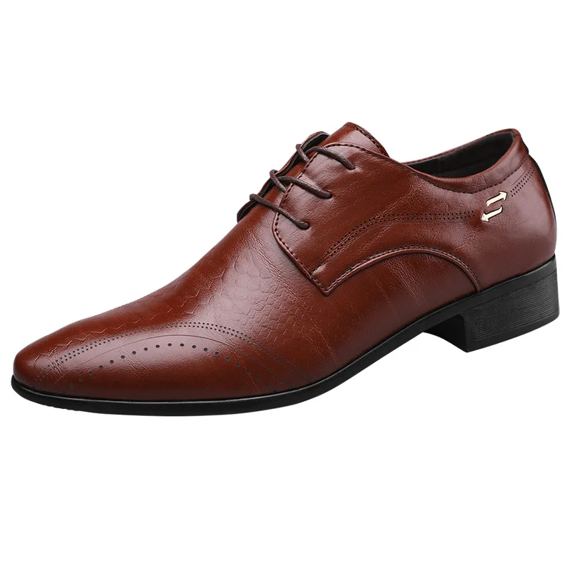 

2019 spring new casual men's leather shoes business dress wedding shoes with pointed mens dress shoes zapatos de hombre 365