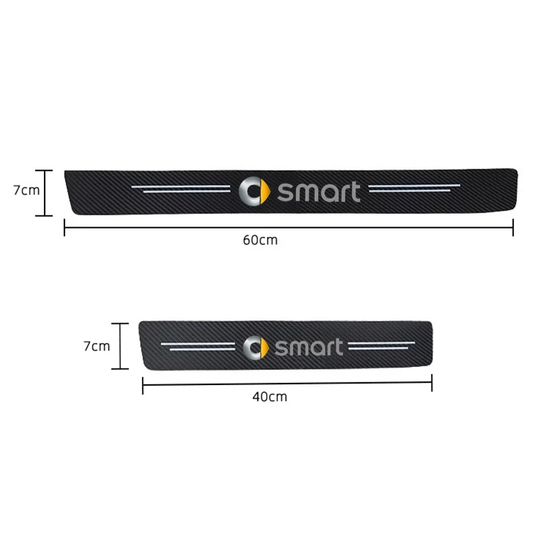 4 шт. кожаные защитные наклейки из углеродного волокна на дверь автомобиля