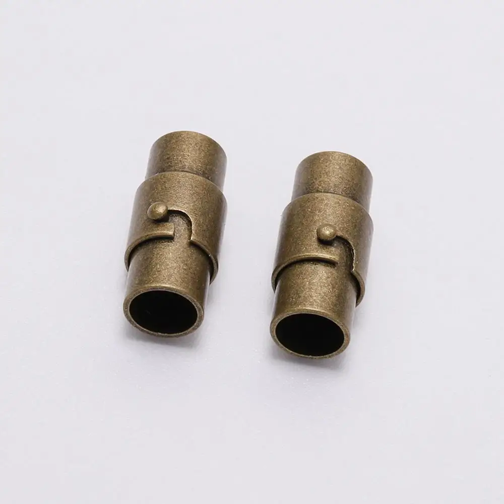 Antique Bronze 10 шт./лот, золото, серебро, сильные магнитные замочки 3, 4, 5, 6, 8, кожа 10 мм, шнур, браслет, разъемы для DIY, аксессуары для изготовления ювелирных изделий - Цвет: Antique Bronze