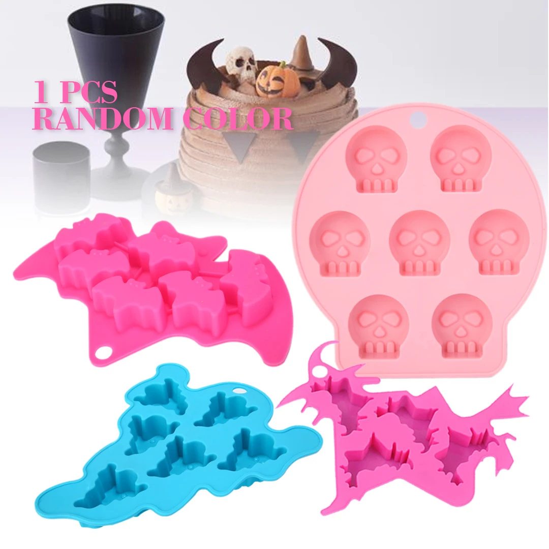 1 шт. Хэллоуин ведьмы кости призрачная летучая мышь силиконовая форма для выпечки