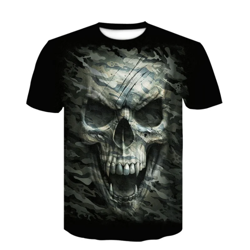 

Fashion Men Halloween Party Loose Evil Themed 3D Printed Clothing New Arrival Halloween Festival Casual Long Sleeve T-shirt