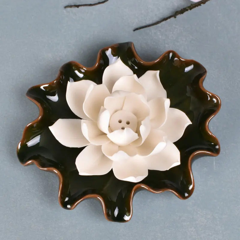 Пластина для подключения курильницы керамическая Будда подставка лотоса