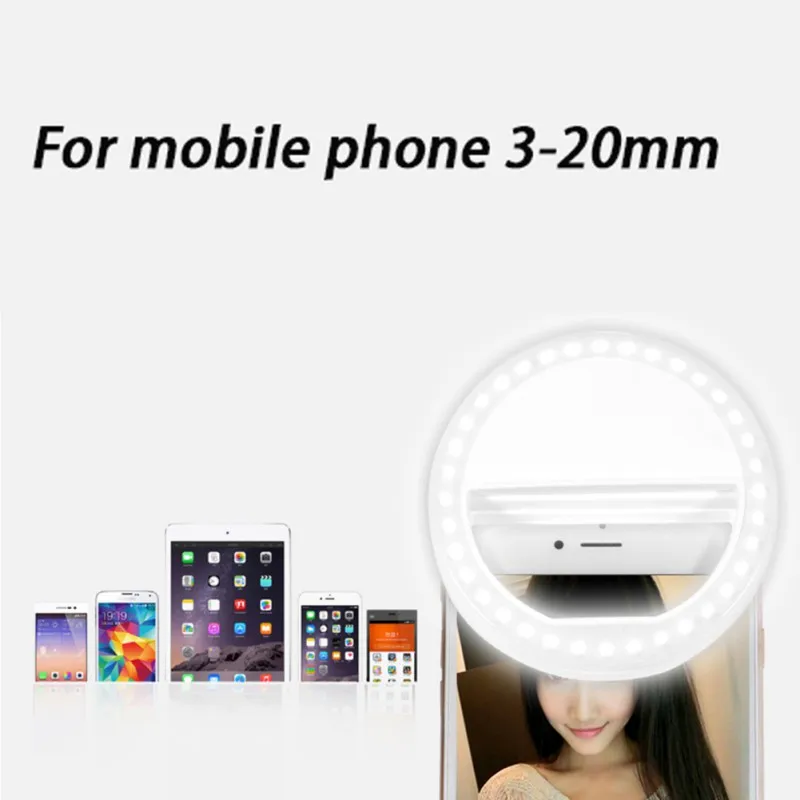 

Universal Selfie LED Ring Flash Light Portable Mobile Phone 36 LEDS Selfie Lamp Luminous Ring Clip