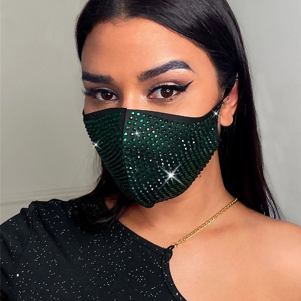 Многоразовая маска для лица носа рта с блестками блестящая 2021 |