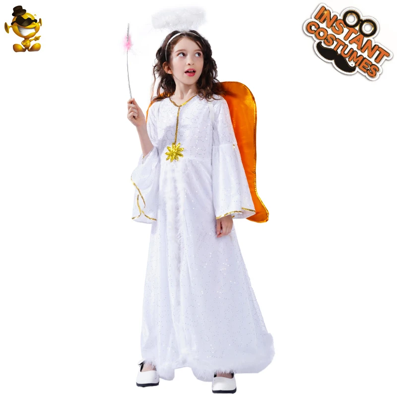 Маскарадные костюмы с ангелом и крыльями для девочек рождественской вечеринки